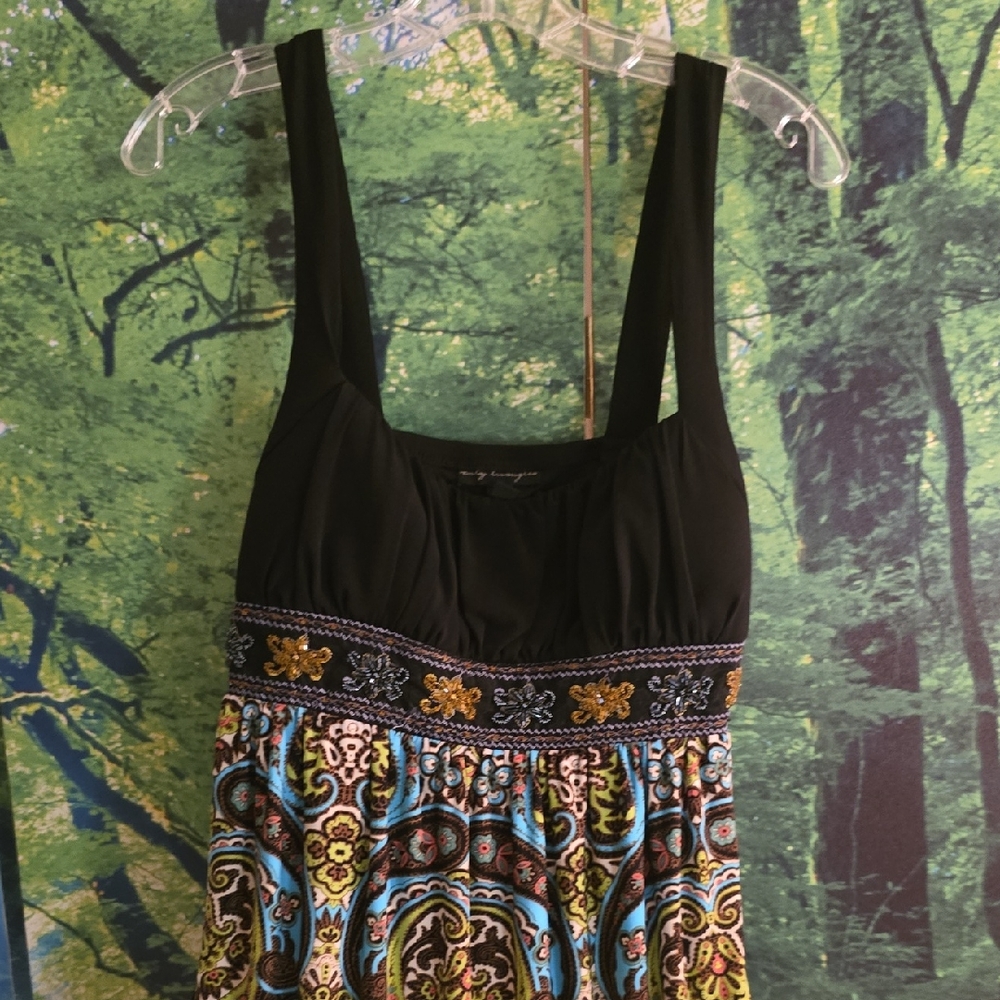 City Triangles Black and Multicolor Dress